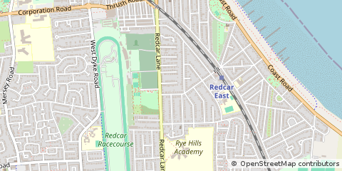 Map of Redcar, Cleveland