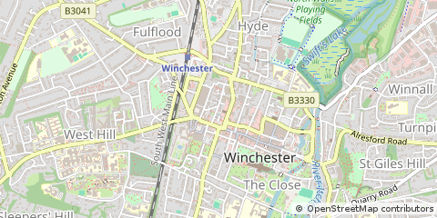 Map of Winchester, Hampshire