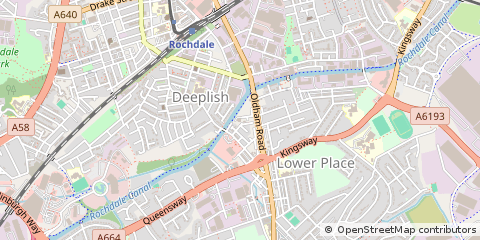 Map of Rochdale, Lancs