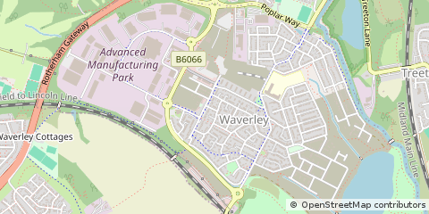 Map of Rotherham, South Yorkshire