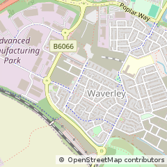 Map of Rotherham, South Yorkshire