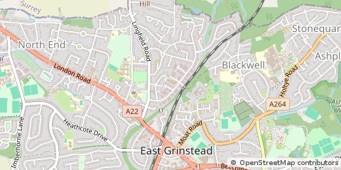 Map of East Grinstead, West Sussex