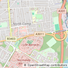 Map of Farnborough, Hampshire