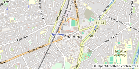 Map of Spalding, Lincolnshire