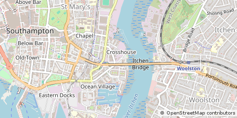 Map of Southampton, Hampshire