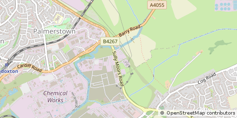 Map of Penarth, South Glamorgan