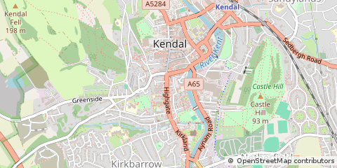 Map of Kendal, Cumbria