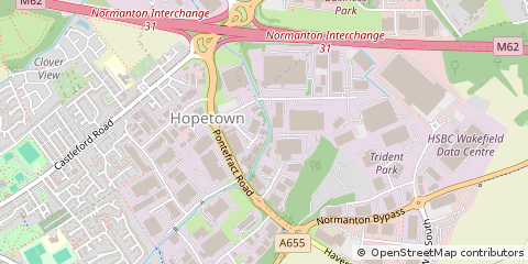Map of Normanton Industrial Estate, West Yorkshire