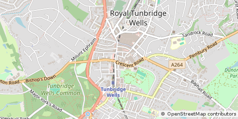 Map of Tunbridge Wells, Kent