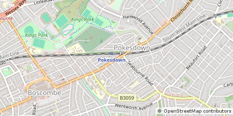 Map of Bournemouth, Dorset