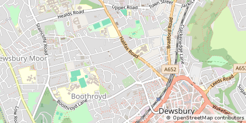 Map of Dewsbury, West Yorkshire