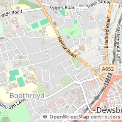 Map of Dewsbury, West Yorkshire