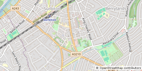 Map of Surbiton, Surrey