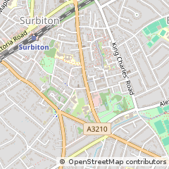Map of Surbiton, Surrey