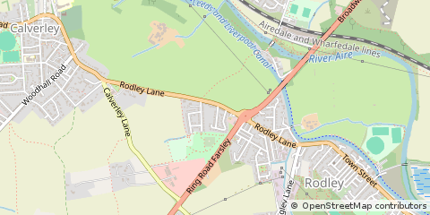 Map of Leeds, W Yorkshire