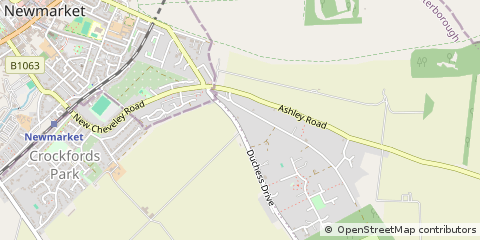 Map of Newmarket, Suffolk