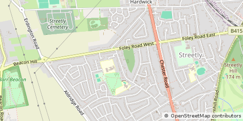 Map of Sutton Coldfield