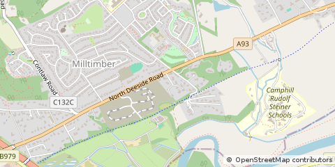 Map of Milltimber, Aberdeenshire
