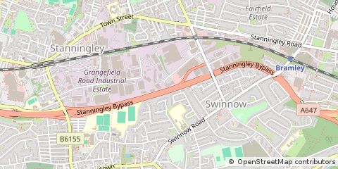 Map of Leeds, West Yorkshire