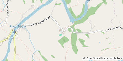 Map of Ribchester, Lancashire