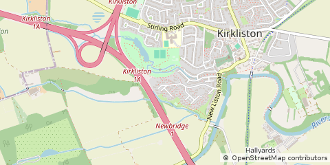 Map of Kirkliston, West Lothian