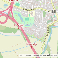 Map of Kirkliston, West Lothian
