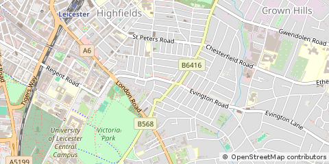Map of Leicester