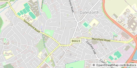 Map of Sutton-in-Ashfield, Nottinghamshire