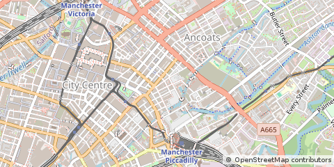 Map of Manchester, Greater Manchester