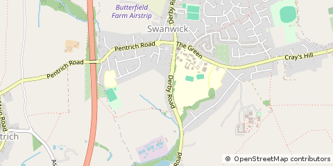 Map of Alfreton, Derbyshire