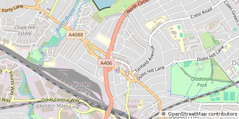 Map of Brent Park, London