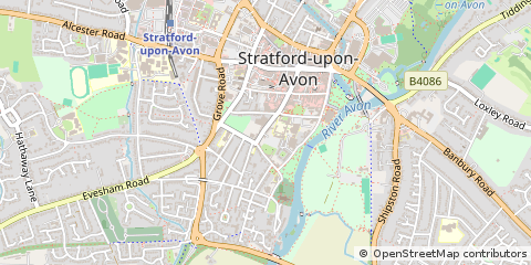 Map of Stratford-Upon-Avon, Warwickshire