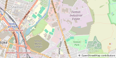 Map of Stoke on Trent, Staffordshire