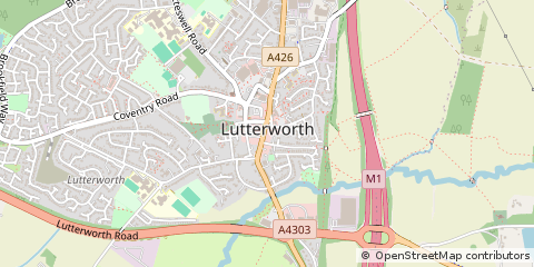 Map of Lutterworth, Leics