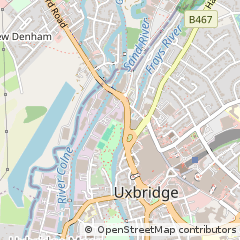 Map of Uxbridge, Hertfordshire