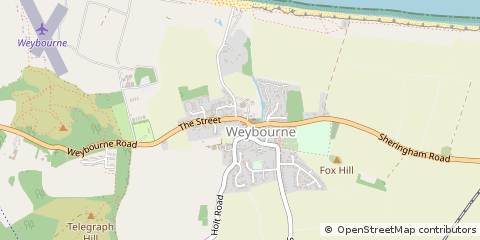 Map of Holt, Norfolk