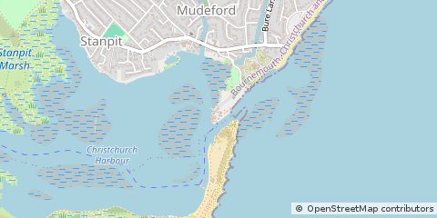 Map of Mudeford, Dorset