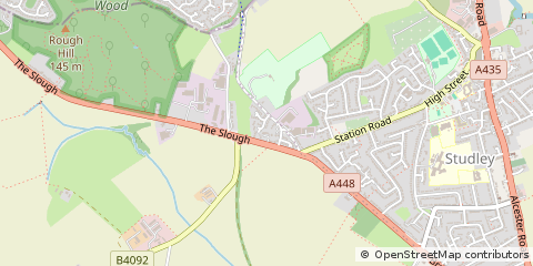 Map of Studley, Warwickshire