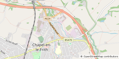 Map of Chapel EN Lefrith, High Peak