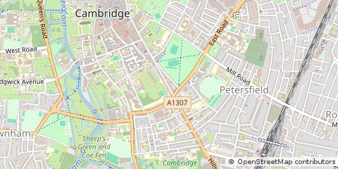 Map of Cambridge, Cambridgeshire