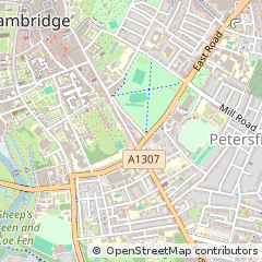Map of Cambridge, Cambridgeshire