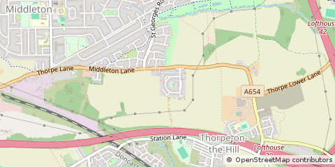 Map of Wakefield, West Yorkshire