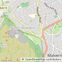 Map of Malvern, Worcestershire
