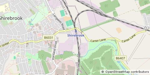Map of Mansfield, Nottinghamshire