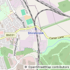 Map of Mansfield, Nottinghamshire