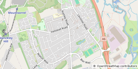 Map of Loughborough, Leicestershire