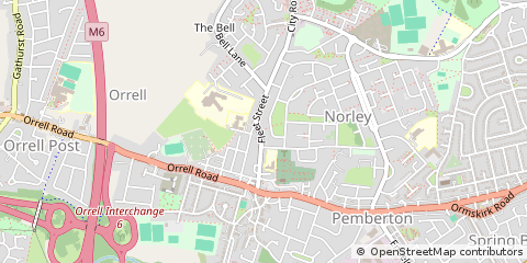 Map of Wigan, Lancs