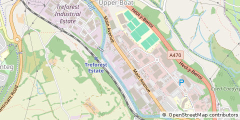 Map of Pontypridd