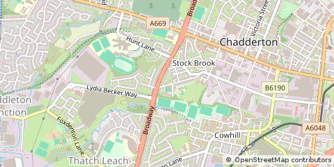 Map of Oldham, Greater Manchester