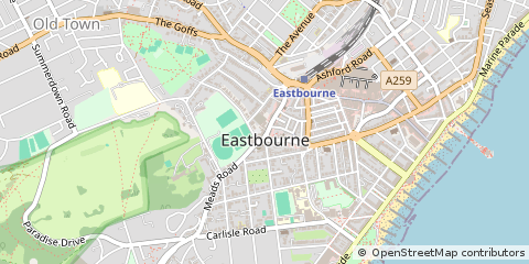 Map of Eastbourne, East Sussex